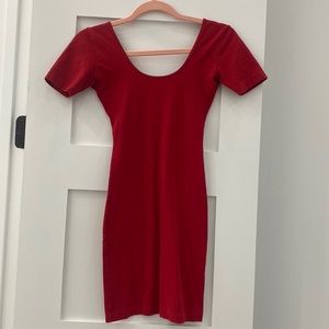 Red American Apparel Body con dress low back
